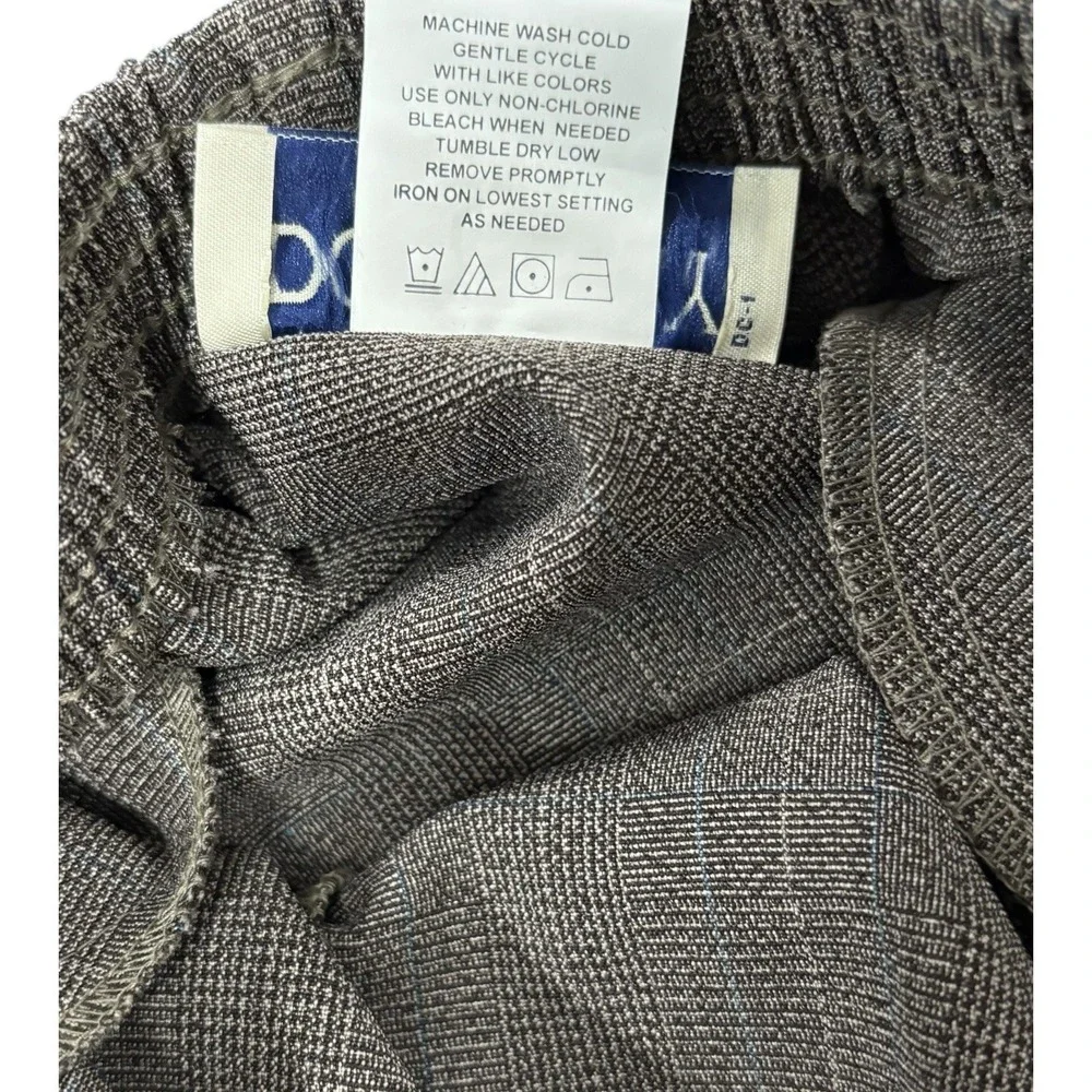 Vtg Donnkenny Woman Size 22W Choco Turq Plaid Striped Dress Slacks Elastic NWT - Picture 9 of 9